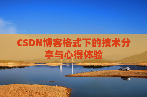 CSDN博客格式下的技术分享与心得体验